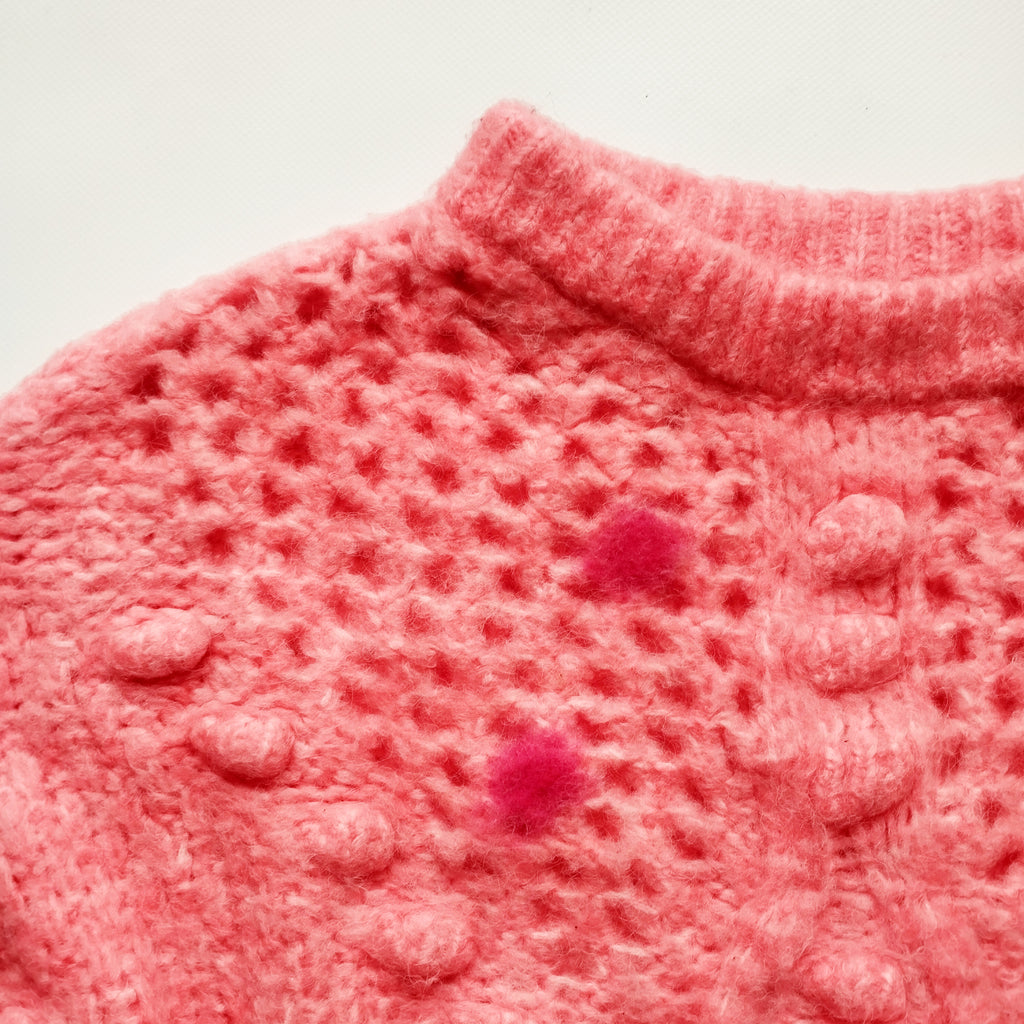 Suéter rosa grueso. 45€